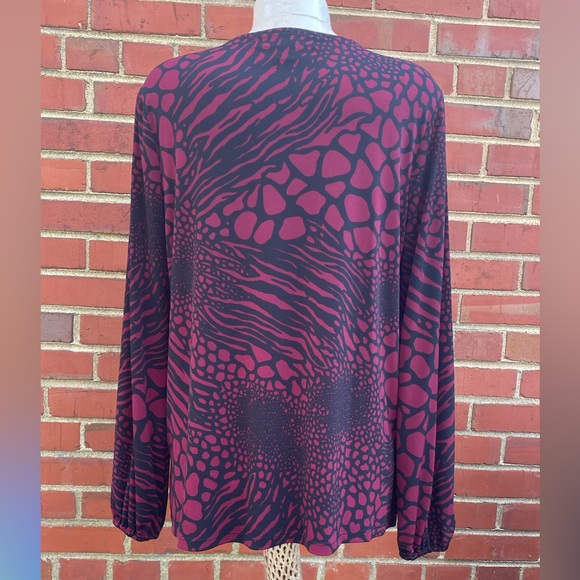 Michael Kors |  Animal print | red and black | cute top size L   ( Mk 15) - Picture 5 of 17